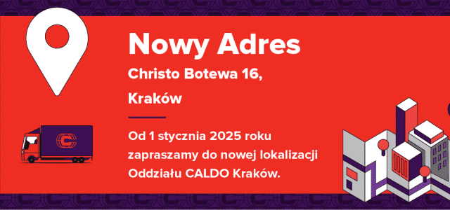 NOWY ADRES ODDZIALU CALDO KRAKÓW